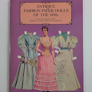 Bambole di carta antiche di moda degli anni 1890 Boston Children's Museum