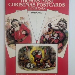 Cartões postais de Natal de Thomas Nast em cores