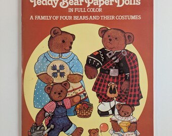 Teddy Bear Paper Dolls in Full Color Crystal Collins 1983