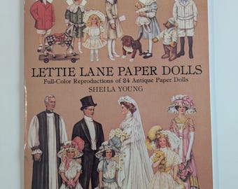 Lettie Lane Paper Dolls: 1981 Sheila Young, 24 Antique Reproductions