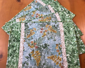 Placemats Leaves Set of Four Handmade Table Kitchen Decor