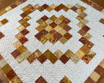Tischdecke Quilted Handmade Table Quilt Square Gold Home Decor