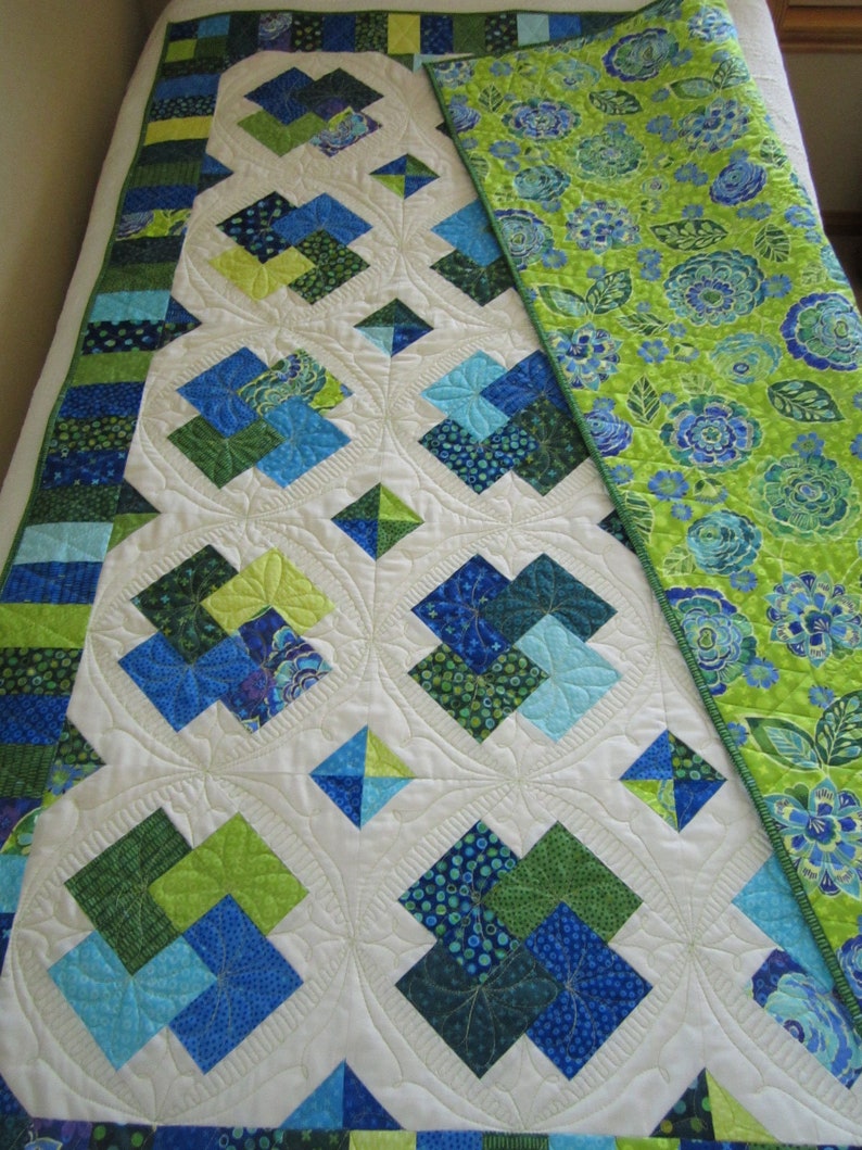 Homemade Quilt Handmade Patchwork Quilt for Sale Green and Etsy