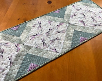 Table Runner Dragonflies Spring Handmade Quilted Home Decor Mother's Day Gift
