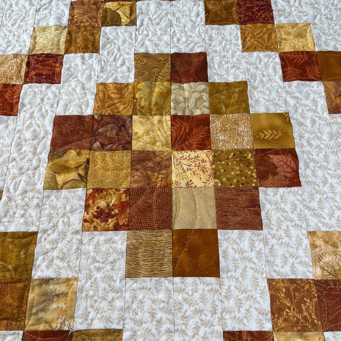 Table Topper Quilted Handmade Table Quilt Square Gold Home Decor - Etsy
