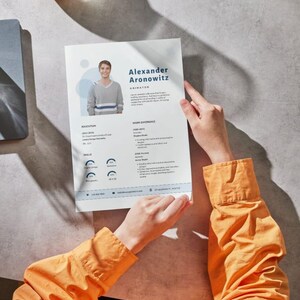 Kreativer Canva-Lebenslauf mit Foto, moderner Lebenslauf mit Foto-Layout, professionell bearbeitbares Online-Lebenslauf-Bundle