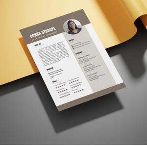 Canva Resume Template with photo, Cv Template Canva, Creative Resume Canva Template, Editable Resume Layout Canva Professional Resume Canva