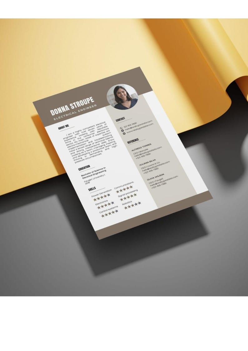 Canva Resume Template With Photo, Cv Template Canva, Creative Resume ...