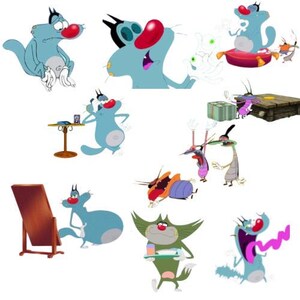 Oggy SVG Bundle | Oggy and the Cockroaches Cartoon SVG | Funny Cat SVG for Cricut & Silhouette | Digital Download Clipart Files