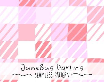 Plaid Seamless Repeat Pattern Pink Imperfect Check PNG Digital Background Sublimation Minimalist Commercial Use