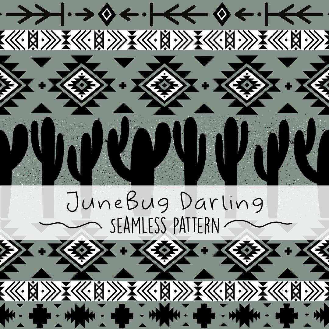 Red Western Repeat Pattern Western Aztec Seamless Repeat Pattern Hand Drawn Digital Art ...