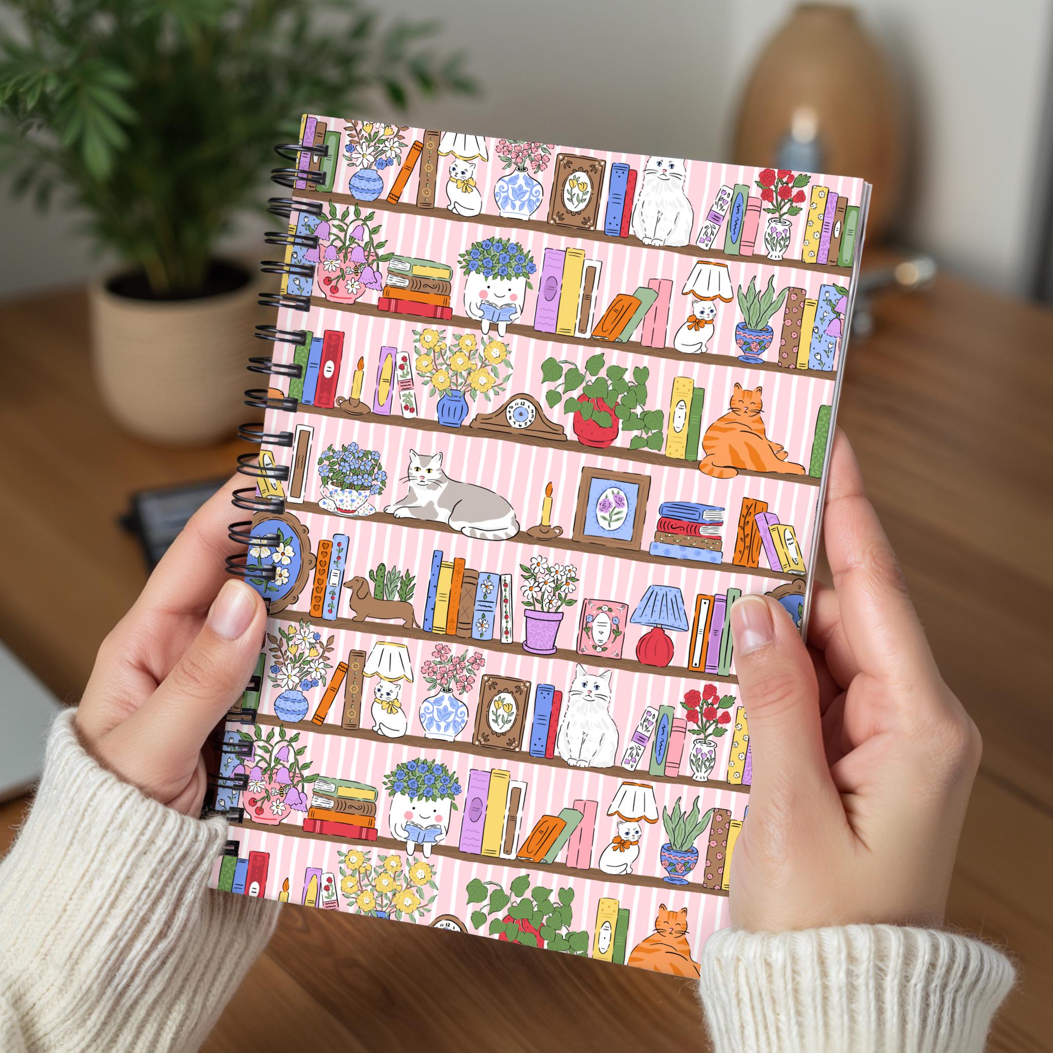 Book Case Seamless Repeat Pattern Hand Drawn Scrapbooking PNG Reading ...