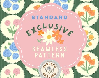Exclusive Custom Seamless Repeat Pattern Hand Drawn Custom Commercial Use Standard Surface Pattern File