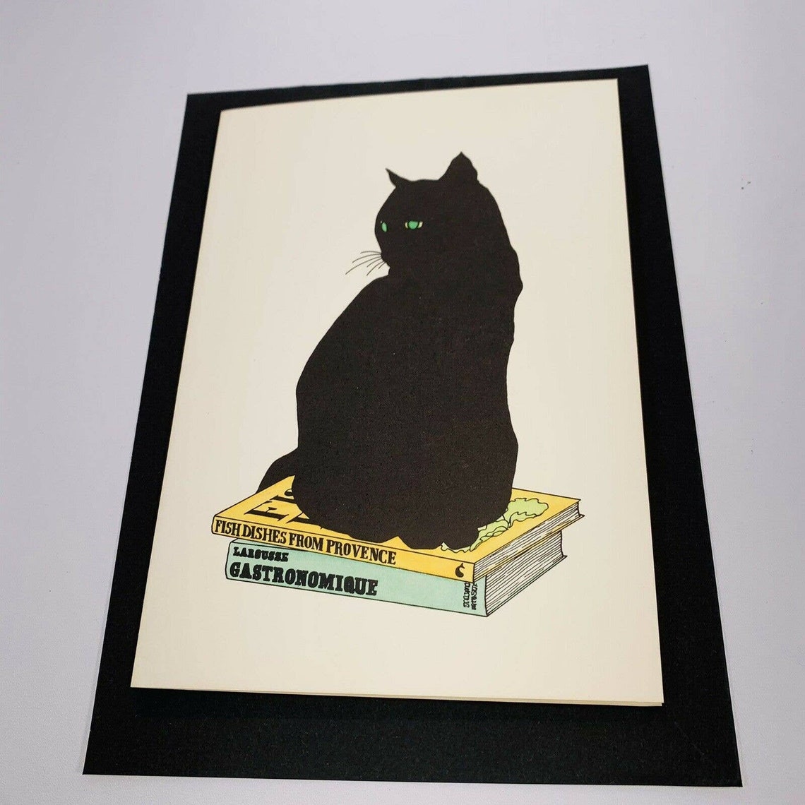 Sue Boettcher Hand Coloured Card 125 Design No 14A Black Cat | Etsy