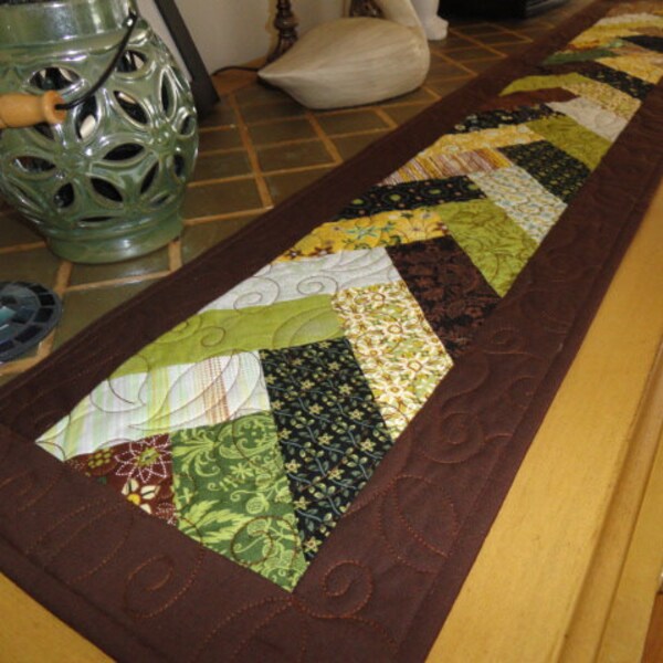 quilted braid skinny table runner