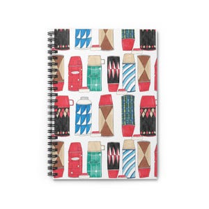 Colorful Vintage Cooler Spiral Notebook, Perfect Gift for Students, Journaling, Travel, Summer Vibes, Back to School