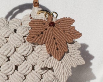 Tutoriel DIY sur le charme de la feuille d'érable en macramé | Patron PDF étape par étape | Téléchargement numérique adapté aux débutants