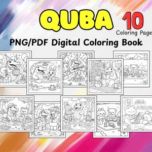 Super Cute Animal Characters in Cozy Funny Moments Coloring Book by Coco Wyo, 10 Printable Coco Wyo Coloring Pages For Adults Relaxation
