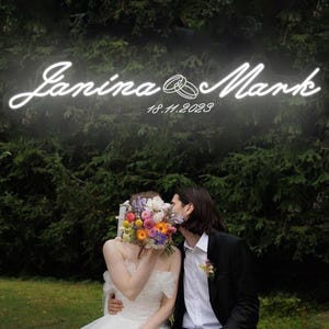 Couple Name Neon Sign Wedding Custom Neon Sign Custom Wedding Neon Sign Led Light Wedding Party Wall Decor Wedding Neon Art Gift for Couple