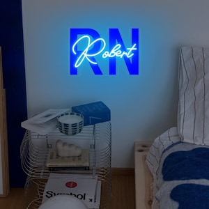 Personalized Nurse Name Neon Sign, Personalized Nurse Gift, Custom Led Sign Wall Decor, Nurse Graduation Gift, Nurses Week Wall Decor