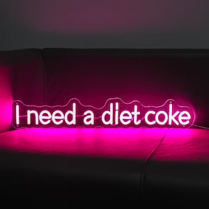 Diet Coke Neon Sign, I Need A Diet Coke Sign, Lemon Decor, Soda Gift Neon Light,Diet Coke Lover Sign,Coke Lover Room Decor,Funny Gift