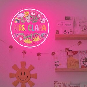 Personalized Mr/Mrs/Miss Name Neon Decor, LED Neon Sign, Custom Classroom Decor, Back to School Gift, Teacher Gift, Welcome Classroom Decor