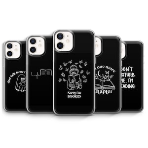 Coque de portable Bookish Book Lover pour iPhone 16e, 16, 15, 14, 13, 12, 11, Samsung S25 Fe, S24, S23, S22, Pixel 9 Pro XL, 8, 7