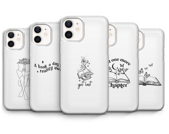 Book Girl Phone Case Bookish Book Lover cover for iPhone 17, 16, 15, 14, 13, 12, 11, Samsung S25 Fe, S24, S23, S22, Pixel 10, 9 Pro XL, 8, 7