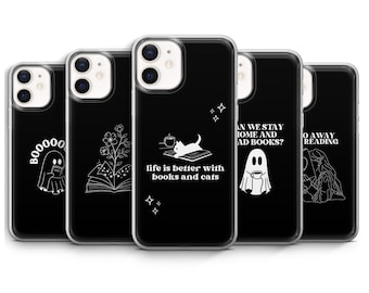 Book Lover Phone Case Bookish Book girl Reading cover for iPhone 17, 16, 15, 14, 13, 12, 11, Samsung S25 Fe, S24, Pixel 10, 9 Pro XL, 8, 7