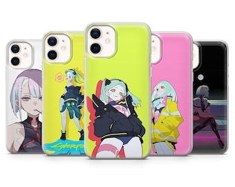 Etui na telefon Cyberpunk z motywem anime Gamer Girl Rebecca na iPhone'a 17, 16, 15, 14, 13, 12, 11, Samsunga S25 Fe, S24, Pixela 10, 9 Pro XL, 8, 7