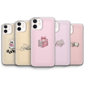 Custodia per telefono Book Girl Book Lover, custodia Bookish per iPhone 16e, 16, 15, 14, 13, 12, 11, Samsung S25 Fe, S24, S23, S22, Pixel 9 Pro XL, 8, 7