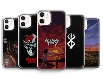 Berserk Phone Case Aesthetic Anime Manga cover for iPhone 17, 16, 15, 14, 13, 12, 11, Samsung S25 Fe, S24, Pixel 10, 9 Pro XL, 8, 7