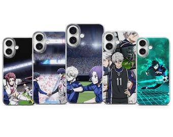 Blue Lock Anime Phone Case Isagi Nagi Soccer Sports Cover for iPhone 17, 16, 15, 14, 13, 12, 11, Samsung S25, S24, S23, Pixel 10, 9, 8, 7, 6