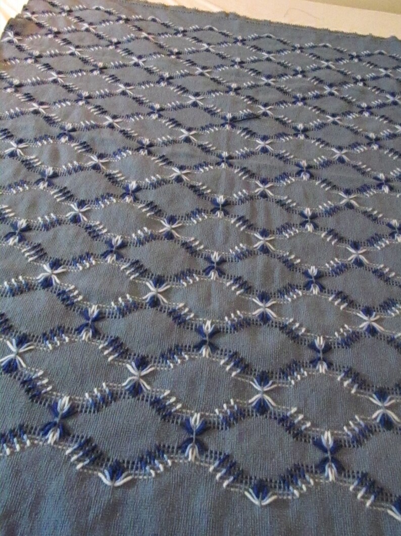 Denim Swedish Weave Lap Blanket Etsy