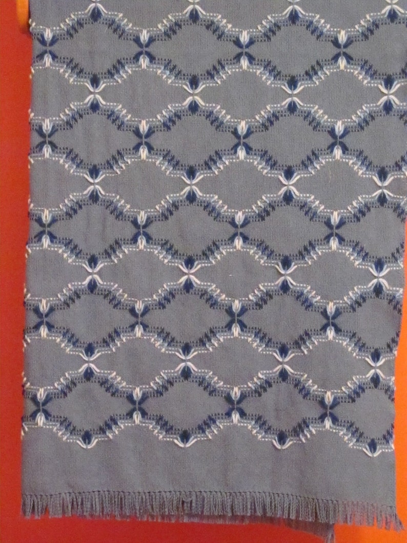 Denim Swedish Weave Lap Blanket Etsy