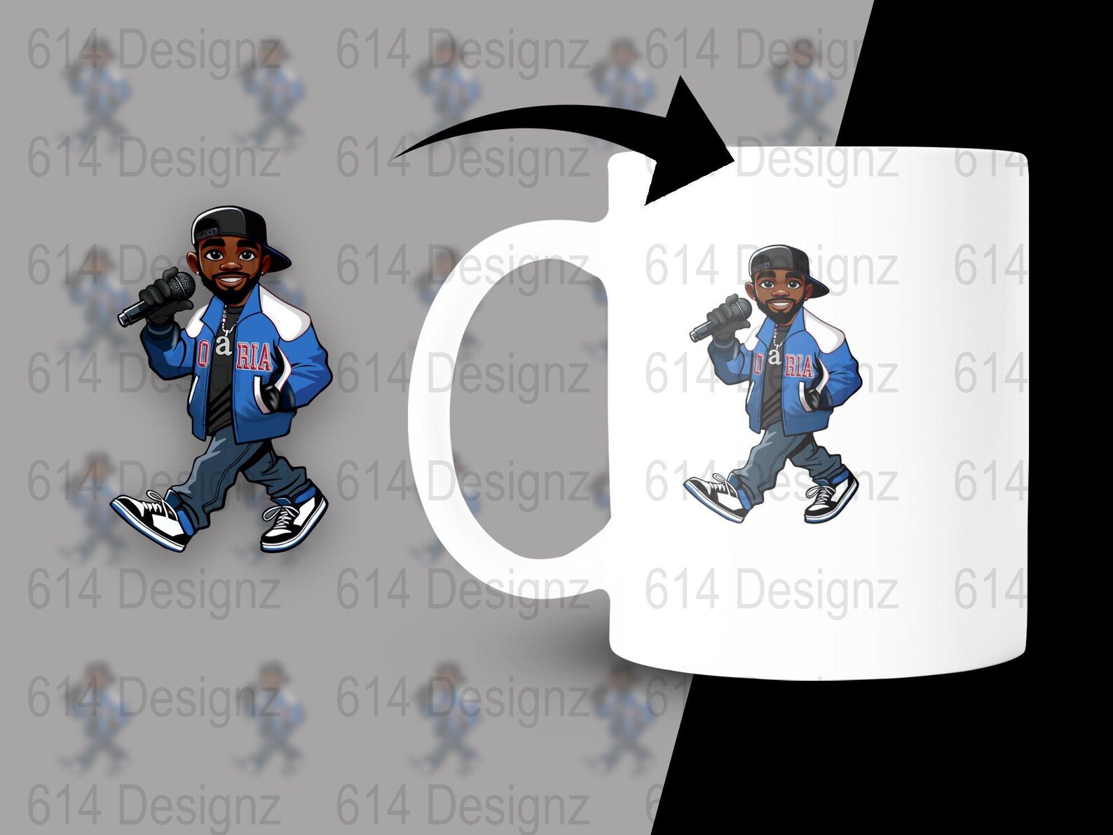 K-dot, Hip Hop Cartoon Character Illustration, Rapper Art Digital ...