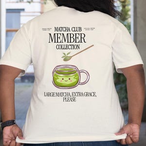 Cute Matcha Social Club Graphic TShirt Gifts for Her Tea Lovers Girls Era Stylish Morning Latte Coffee Mom Tee Trendy Iced Matcha Aesthetic