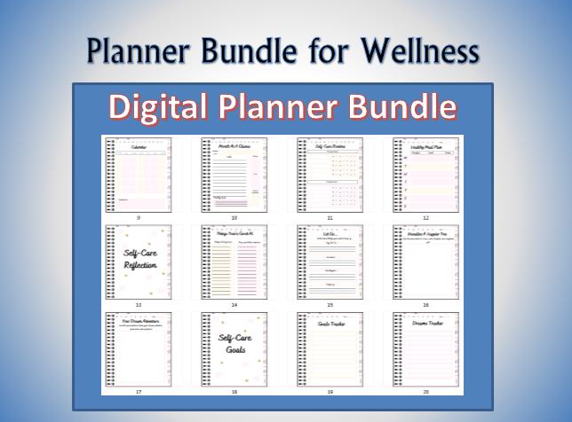 Planner Bundle for Focus & Wellness | Canva Editable Pdfs | Life ...