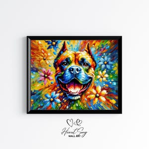 Cane Corso Printable Wall Art - Striking Dog Painting, Colorful Pet Portrait, Expressive Animal Art, Digital Download 90