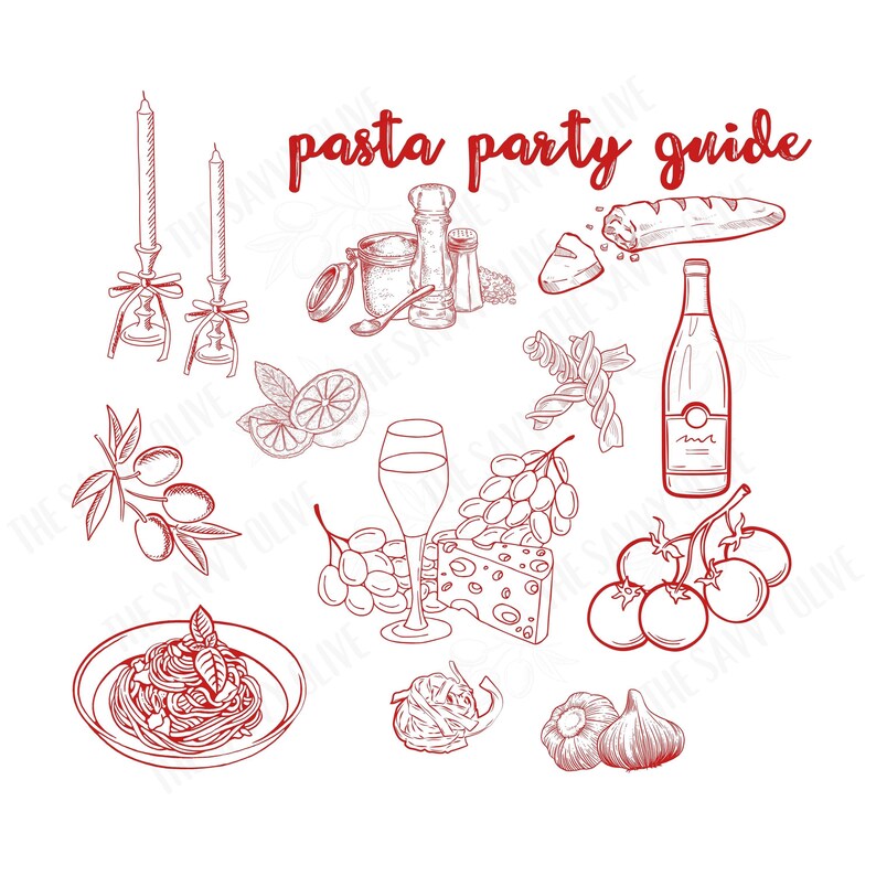 Pasta Svg File Pasta Party Guide: PNG SVG Digital Files for Chef Shirt Italian ...