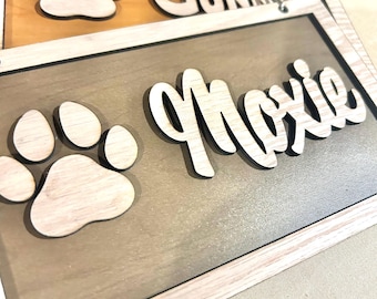 Personalized Dog Name Decor, Pet Name Sign