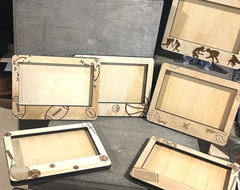 Engraved Wooden Team Picture Frames