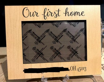 Personalized “Our First Home” Picture Frame; Realtor Gift; Homeowner Gifts
