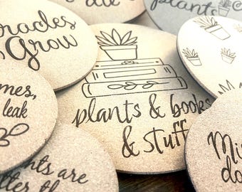 Funny Cork Plant Pot Coasters