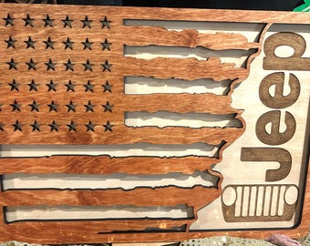 American Flag Off-Road Fan Art Display