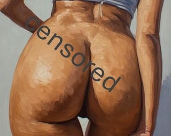 Minimalist Oil Paintings -12 x Nude Lady Paintings | wall art | home decor | digital download | digital prints | personalized gift
