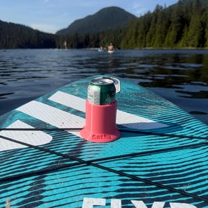 3D Printed Paddleboard Cup Holder – SUP Drink Accessory – Custom Name Option