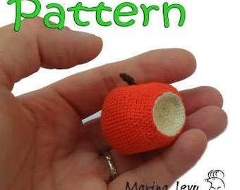 Crocheted Bitten Apple - Amigurumi Pattern