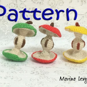 Crocheted Apple Core – pattern/tutorial for crocheted amigurumi