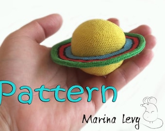 Saturn Amigurumi Crochet Pattern - Solar System Planet PDF